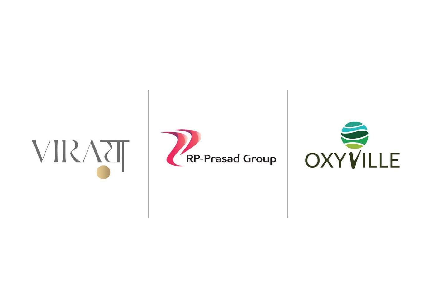 Three related corporate identity marks for a business group presented together