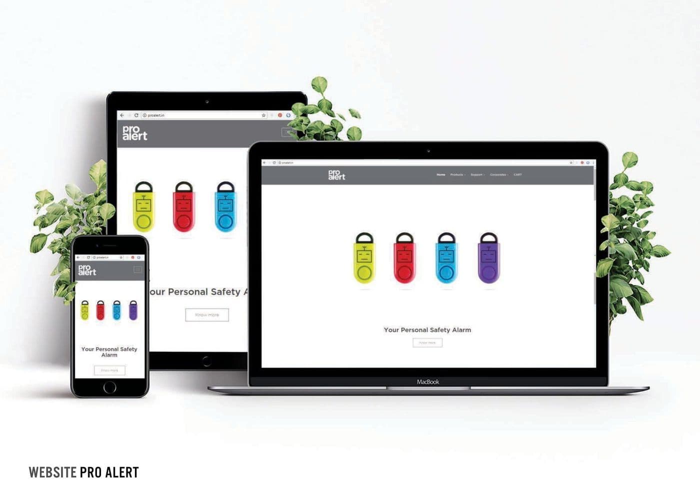 A responsive business dashboard interface shown across desktop and mobile